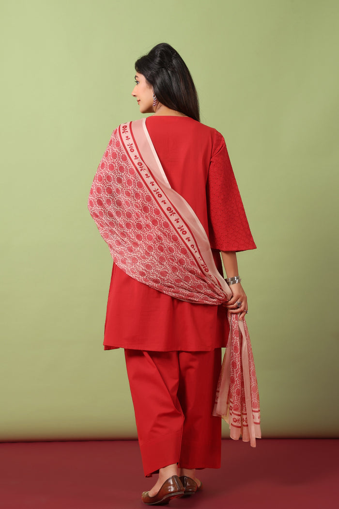 Women’s Cotton Kurta and Farshi Salwar with Dupatta