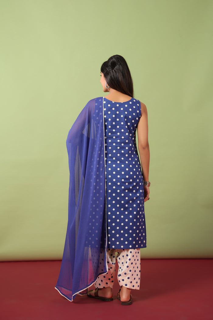 Women’s Cotton Kurta and Farshi Salwar with Dupatta