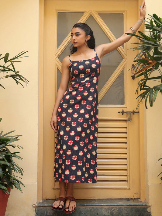 Women's Cotton Straight Midi Dress