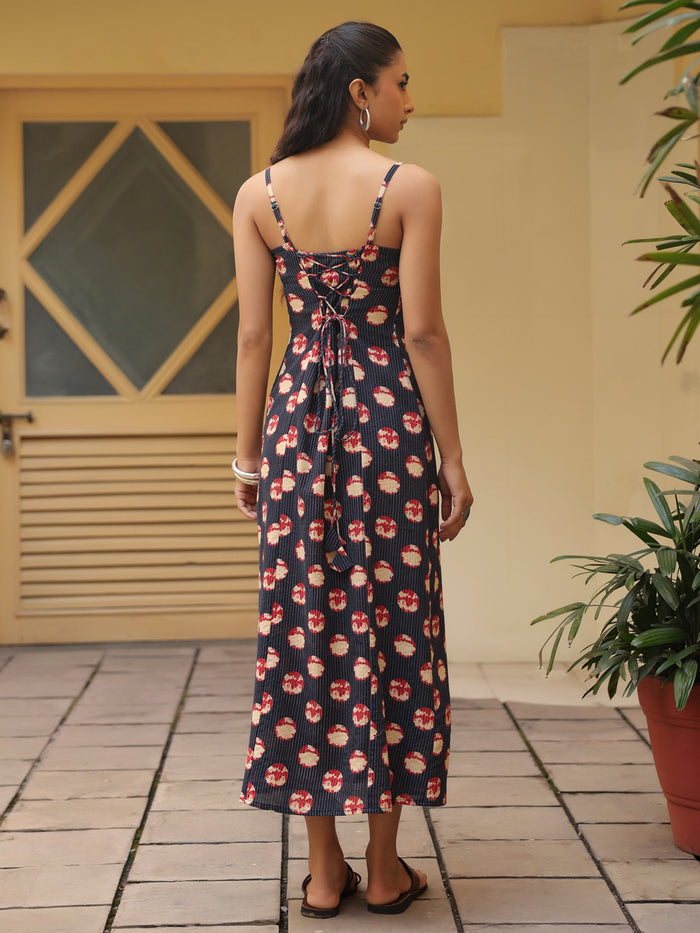 Women's Cotton Straight Midi Dress