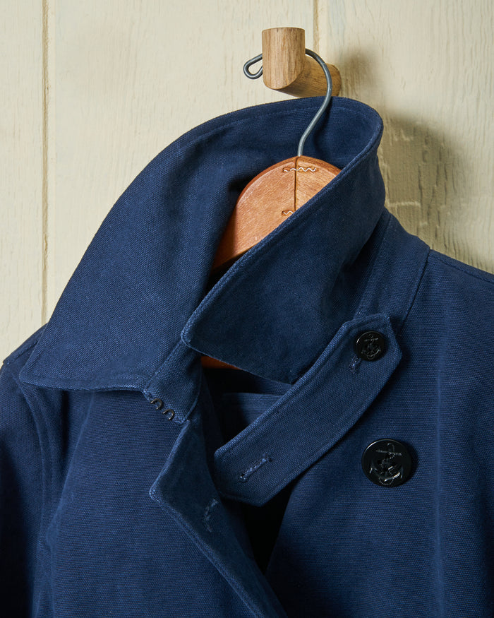 Women's Cropped Peacoat in Navy
