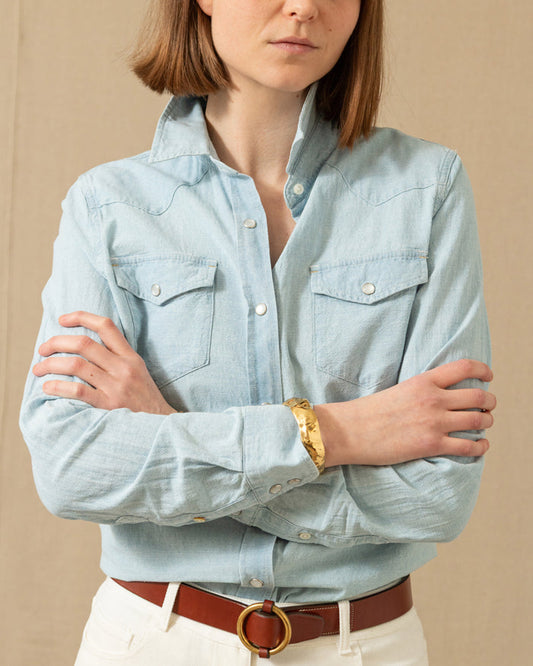 Women's Western Shirt in Chambray