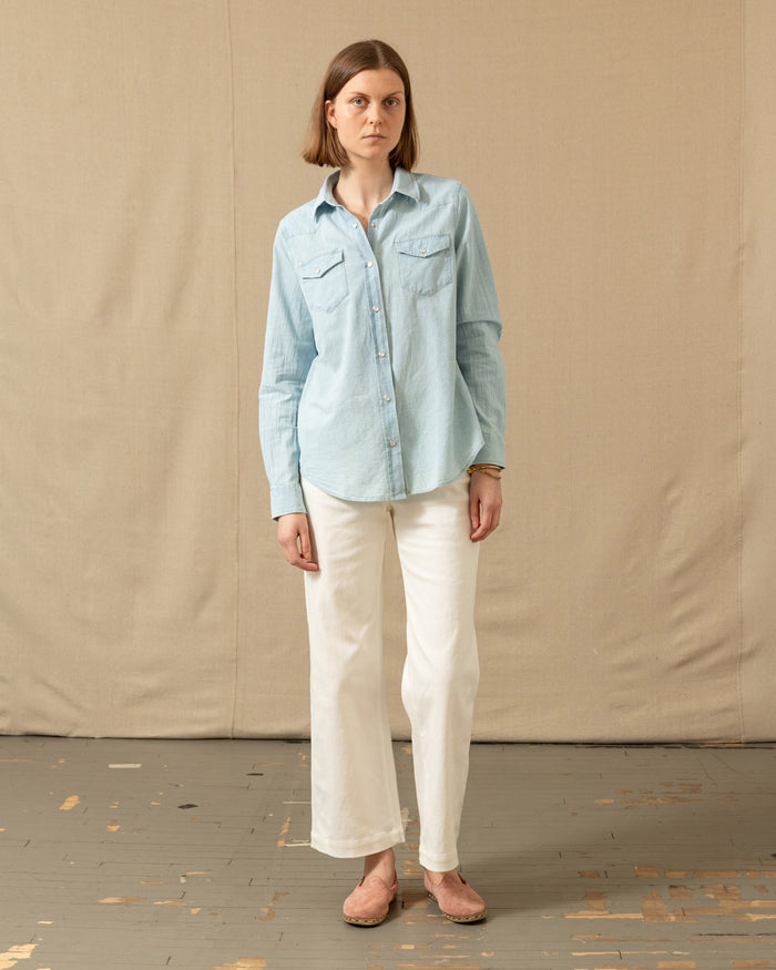 Women's Western Shirt in Chambray
