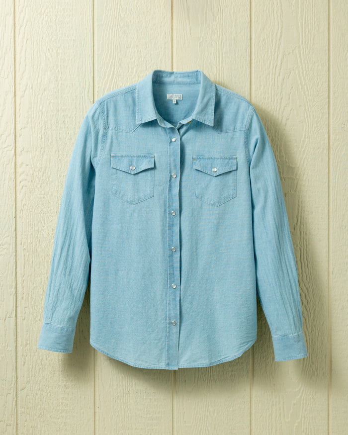 Women's Western Shirt in Chambray