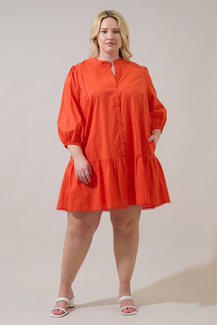 Yamila Ruffle Mini Dress Curve