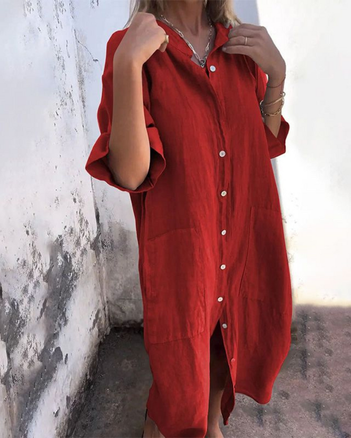 Yasmina - Robe Chemise Décontractée Style Ibiza