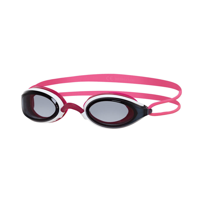 Zoggs Fusion Air goggles with adjustable strap and clear lenses, designed for comfortable swimming and eye protection